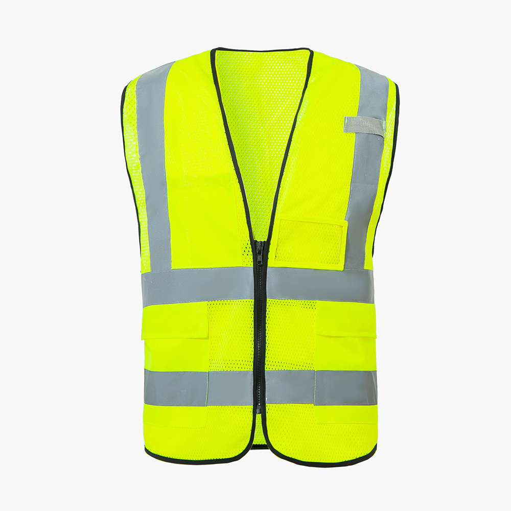 Customized Public Yellow And Orange Reflective Mesh 100% Polyester reflective jacket high visibility	horse riding safety vest