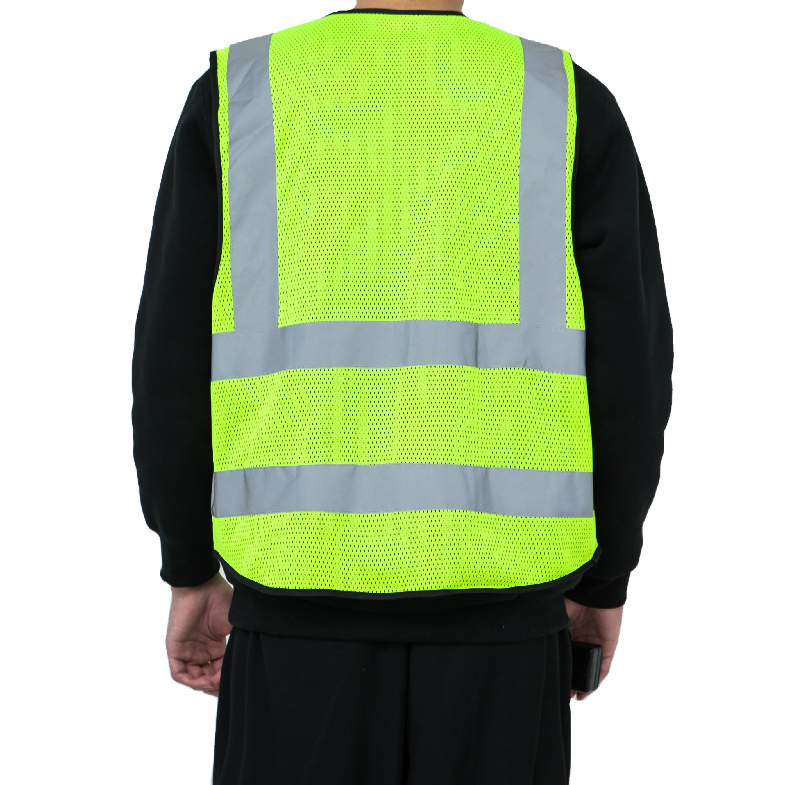 Customized Public Yellow And Orange Reflective Mesh 100% Polyester reflective jacket high visibility	horse riding safety vest