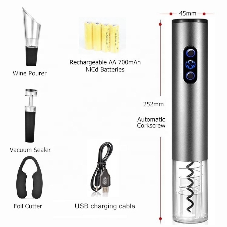 New Arrivals Amz Electric Wine Opener Set for Bartender Kit Bottle Rechargeable