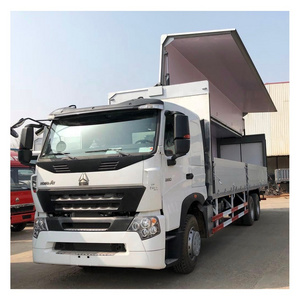 Brand new Sinotruk 20 25 30 Tons 10 12 Wheeler Open Wing Van box truck aluminium alloy body wingspan cargo truck for sale