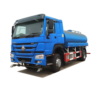 SINOTRUK HOWO 266hp 4x2 Heavy Duty Water Tanker Sprinkler Water Tanker Truck Stainless Steel New China 10 Wax Brown Manual > 8L