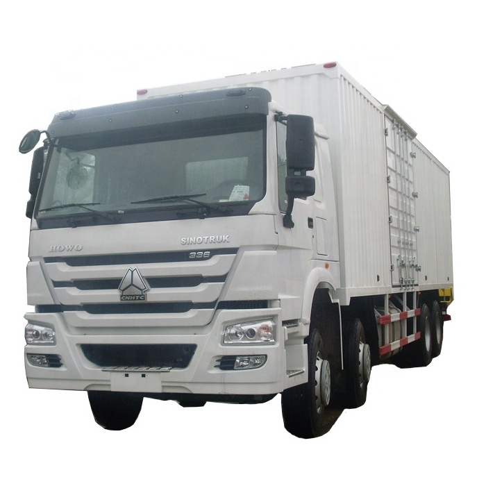 HOWO 8x4 Container Closed Cargo Box Truck for Sale