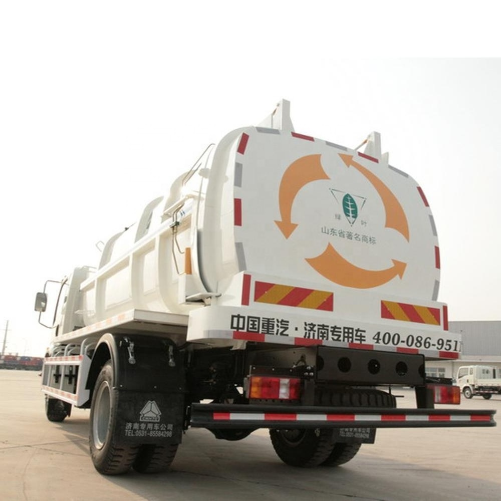 Hot sale HOWO small size mini light Kitchen garbage truck rubbish trash collector truck waste disposal truck used in cafe