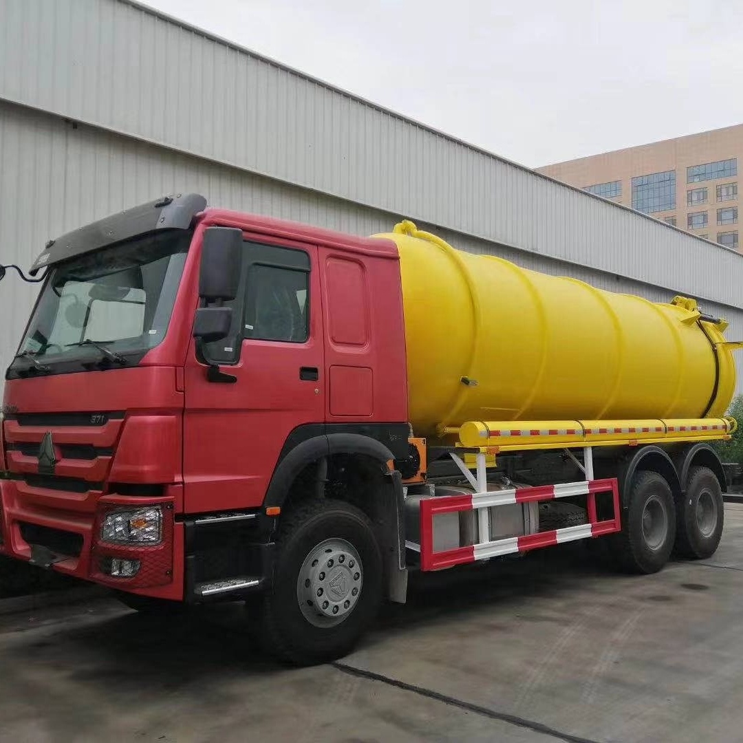 New product HOWO 6x4 12m3 14m3 16m3 high pressure septic tank vacuum sewage sewer suction cleaning truck for sale