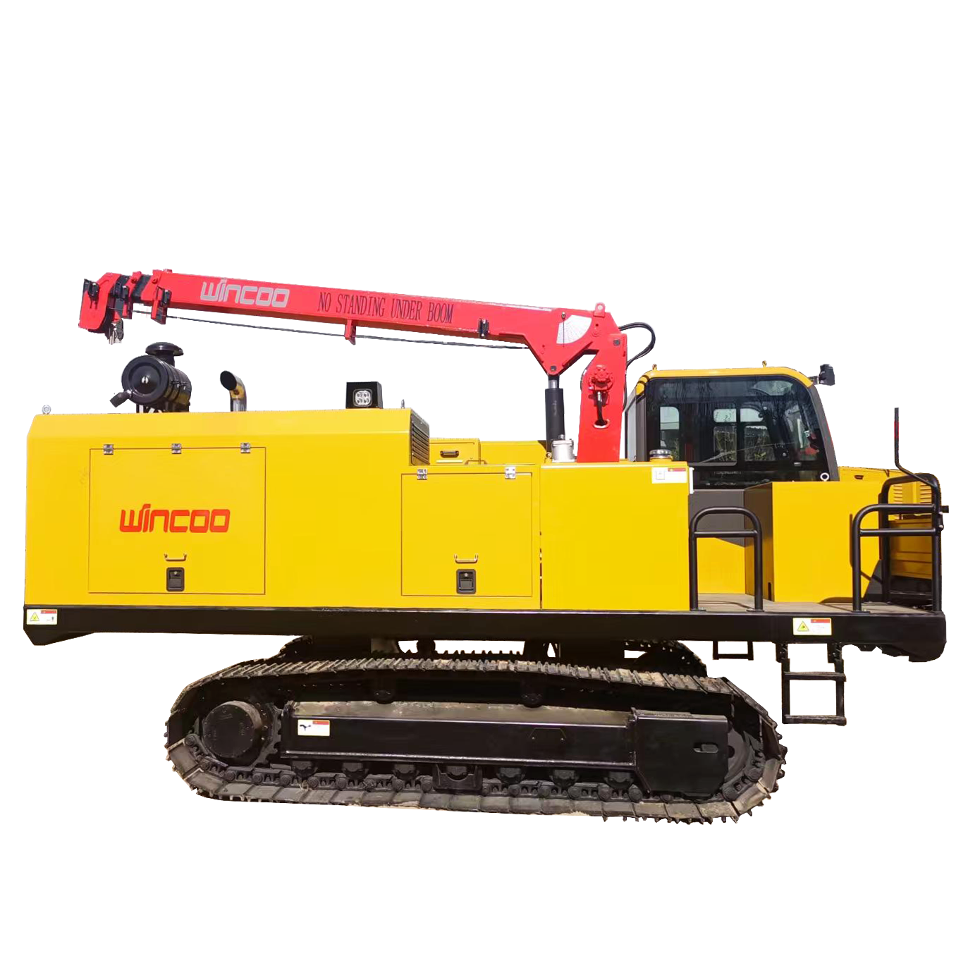 Crawler Paywelder and Mobile Power Station for Welding Tractor With Side Hydraulic Lifting Boom