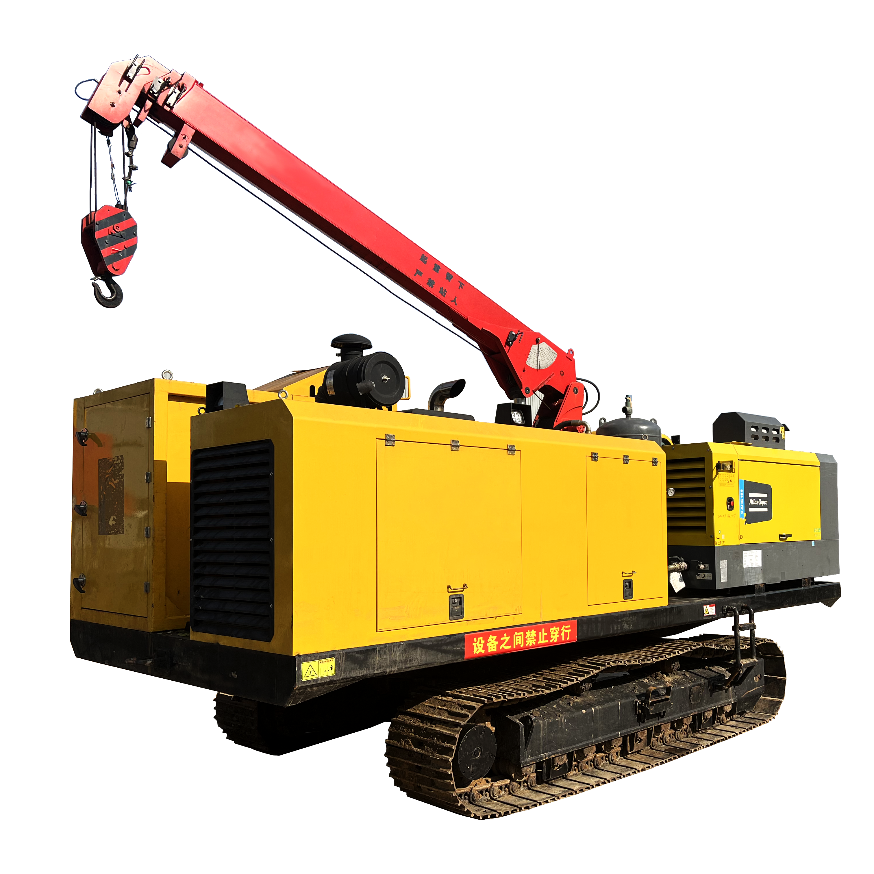 Crawler Paywelder and Mobile Power Station for Welding Tractor With Side Hydraulic Lifting Boom