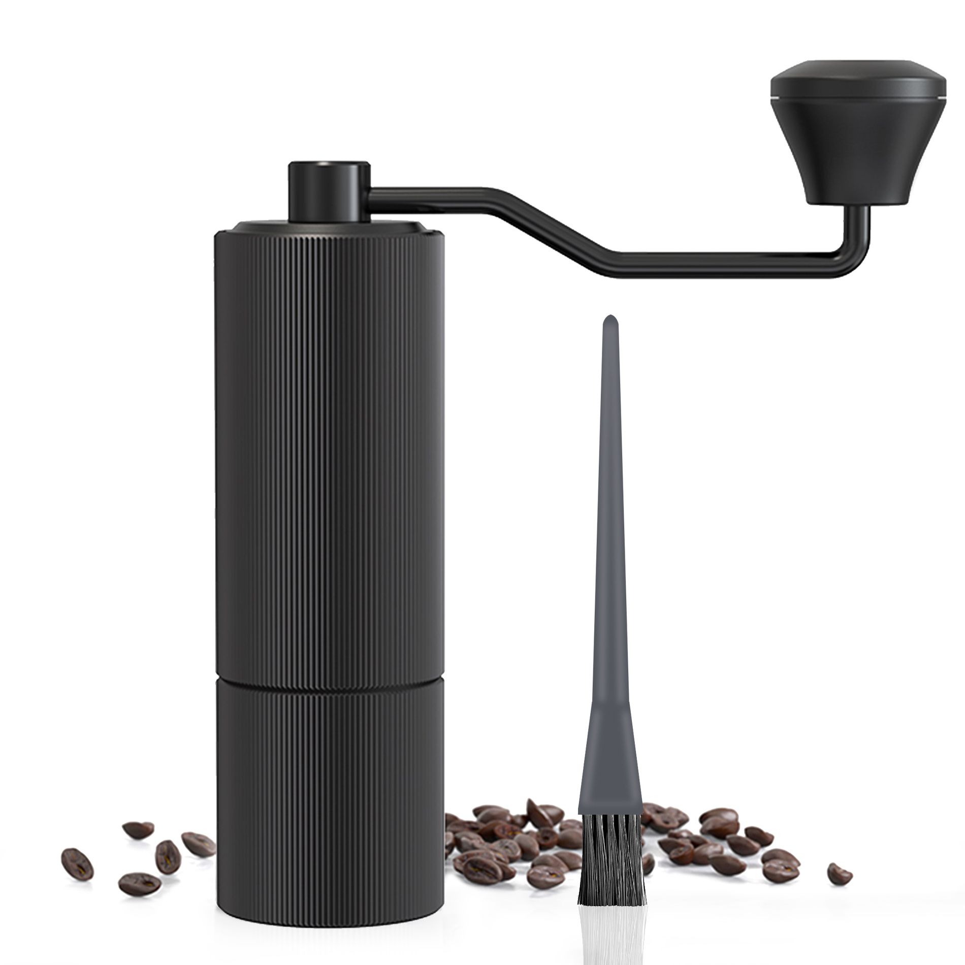 wholesale  cafe coffee tools mini portable stainless steel body ceramic burr adjustable hand manual coffee grinder mill