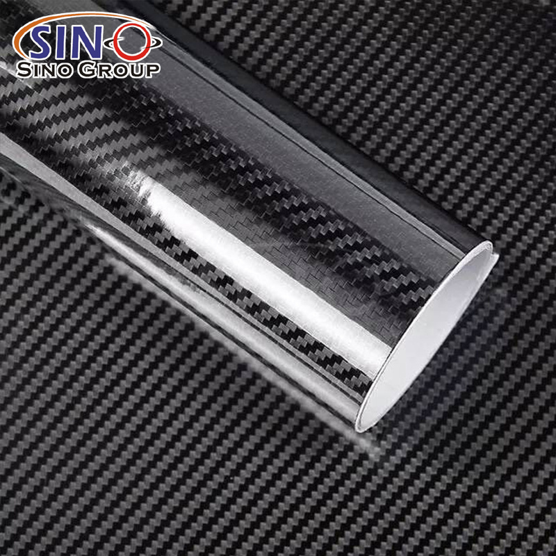 1.52x18M High Glossy Air Free Bubble 5D Carbon Fiber Vinyl Wrap Interior Decorative Sticker Protection Film