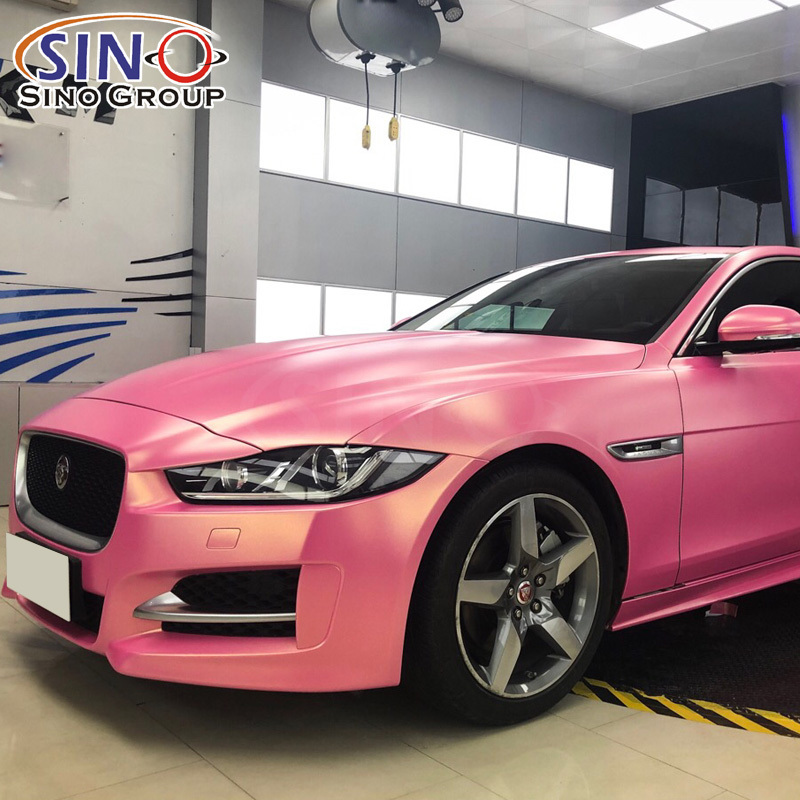 Top Quality DC-10 Diamond Crystal Matte Pink Gold Super High-density Air Channels Sticker Car Vinyl Wrap