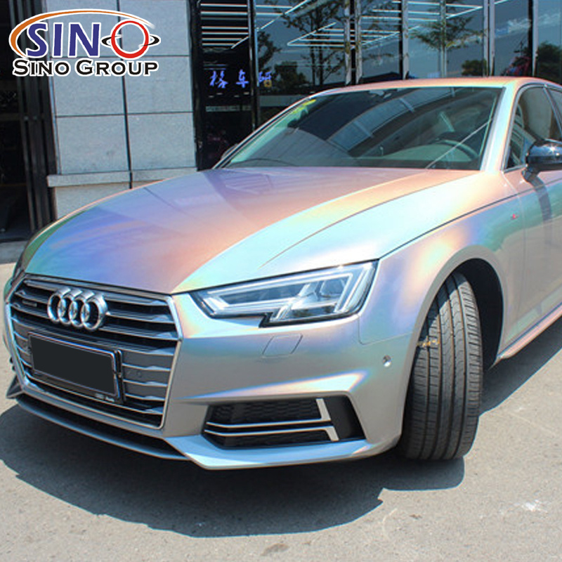 China Manufacturer Iridenscent Laser Holographic Neon Rainbow Glitter Chameleon Vinyl Wrap Car Body Vinyl Wrapping