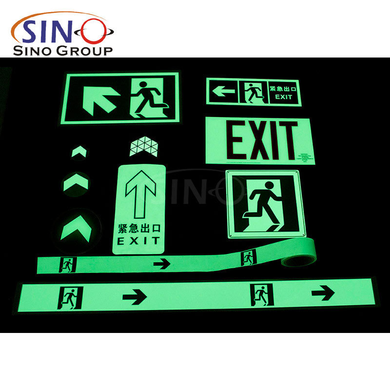 Glow In The Dark Luminescent PET Paper Wholesale Photoluminescent Film For Safety Instruction