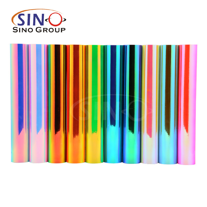 Holographic Dichroic Film Rainbow Rose Gold Vinilo Adhesivo Permanet Self Adhesive Oracal 651 DIY Craft Vinyl Roll Laser Chrome