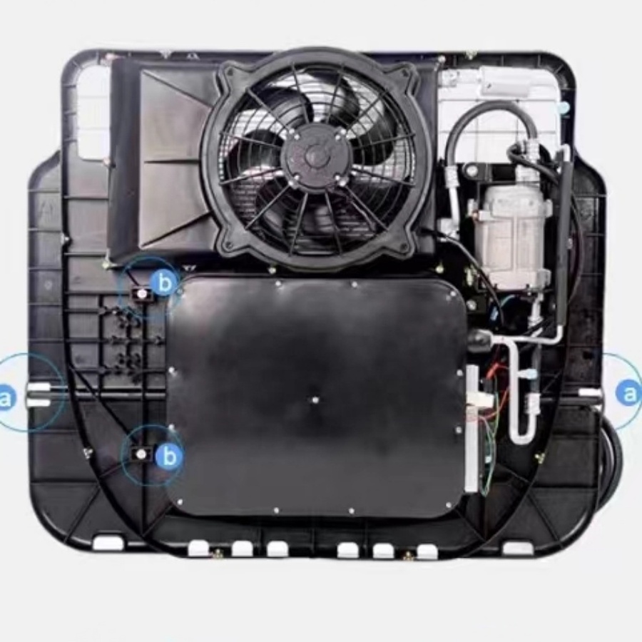 24V Truck Sleeper Parking Cooler AC Kit Car 12v Compressor Electric Tractor Cab Air Conditioner For Trucks