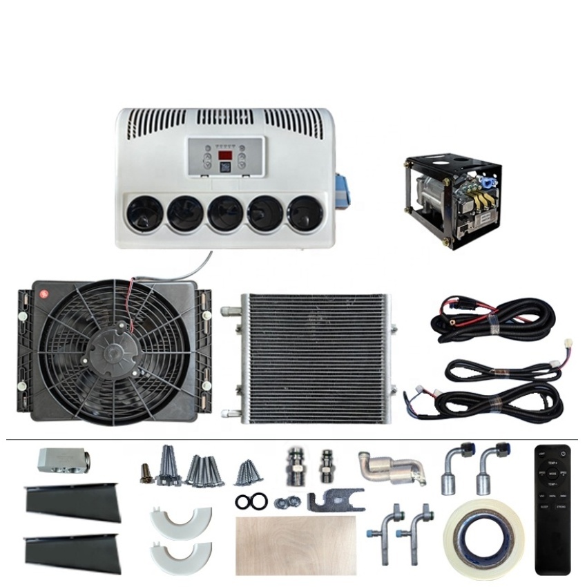 Electric conditioning 24v under dash ac kit 12v universal battery powered air conditioner for car