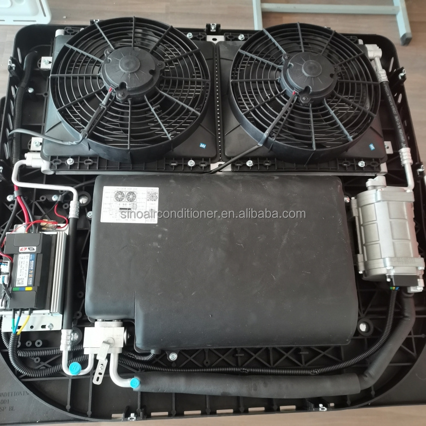 Double Fans Van Roof Conditioning 12V Rooftop Truck Cabin AC Electric Parking Air Conditioner 24V