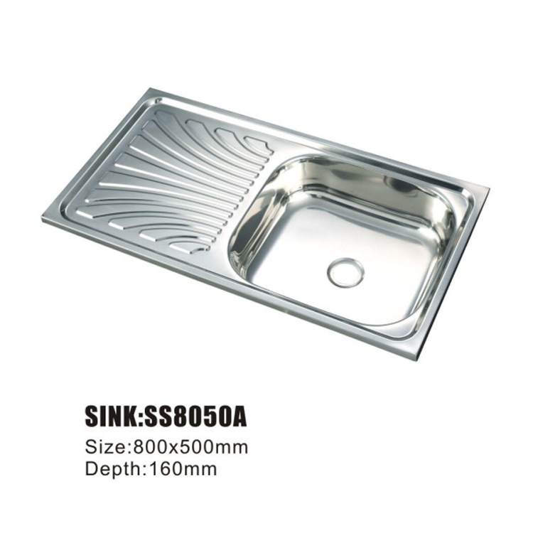 Single Bowl stainless steel kitchen faucet sink