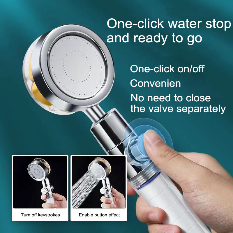 AG Turbo Filter Two-In-One Shower Head Adjustable Handheld Shower Head Pressurized Shower Head