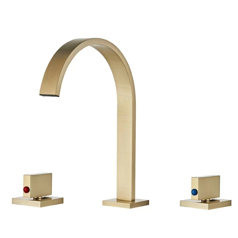 Adjustable temperature of bathroom basin Bathroom basin with adjustable temperature, all copper faucet and double handles