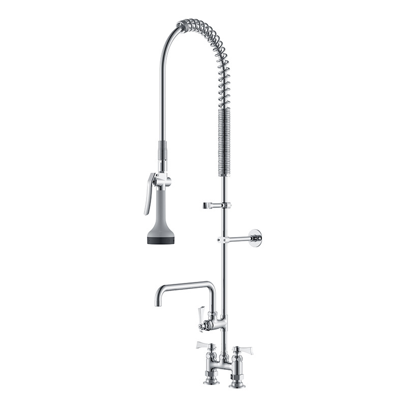 Pre Rinse Spring Loaded Kitchen Faucet With Pull Down Sprayer Gun Tapware Industrial Gourmet Faucet Mixer Tap