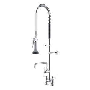 Pre Rinse Spring Loaded Kitchen Faucet With Pull Down Sprayer Gun Tapware Industrial Gourmet Faucet Mixer Tap