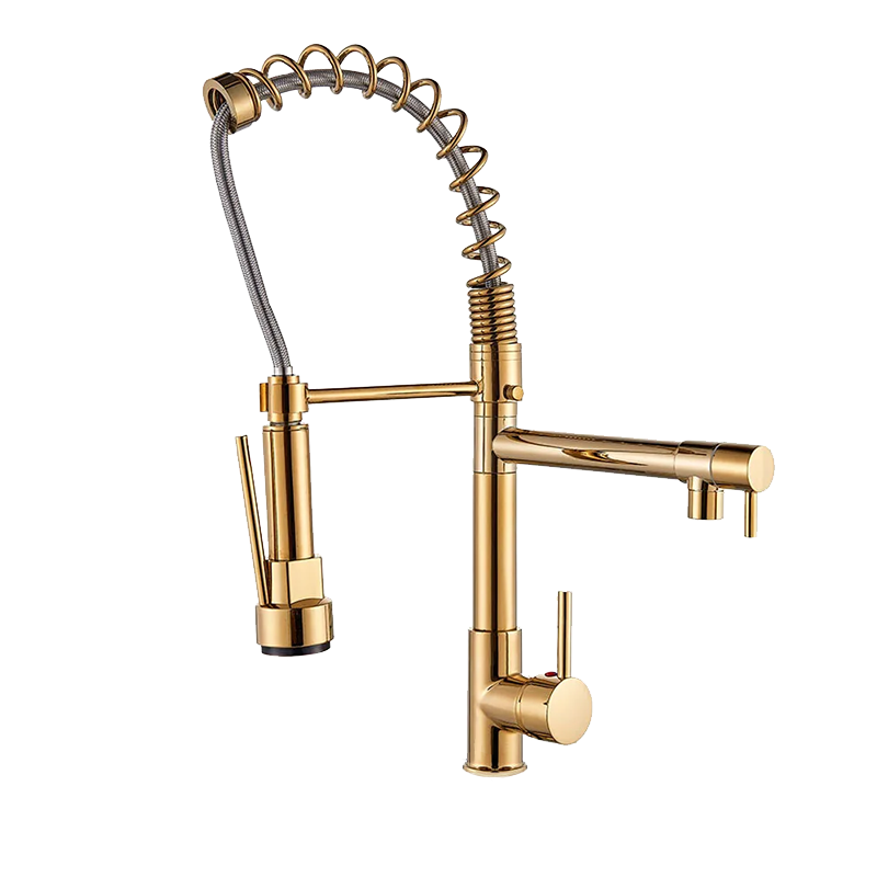 AG Pull Down Basin Faucet Industrial European Brass Water 3 Holes For Farmhouse Bronze pull down spray Kitchen Taps Faucet