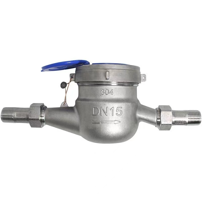 304 stainless steel water meter dn15 threaded rotor wet type high sensitivity anti dripping and anti inversion