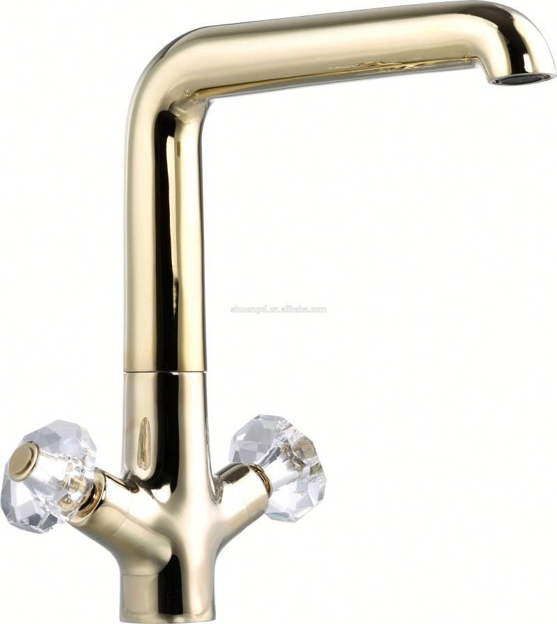 stainless steel cold and hot gooseneck gold faucets bathroom faucet brass