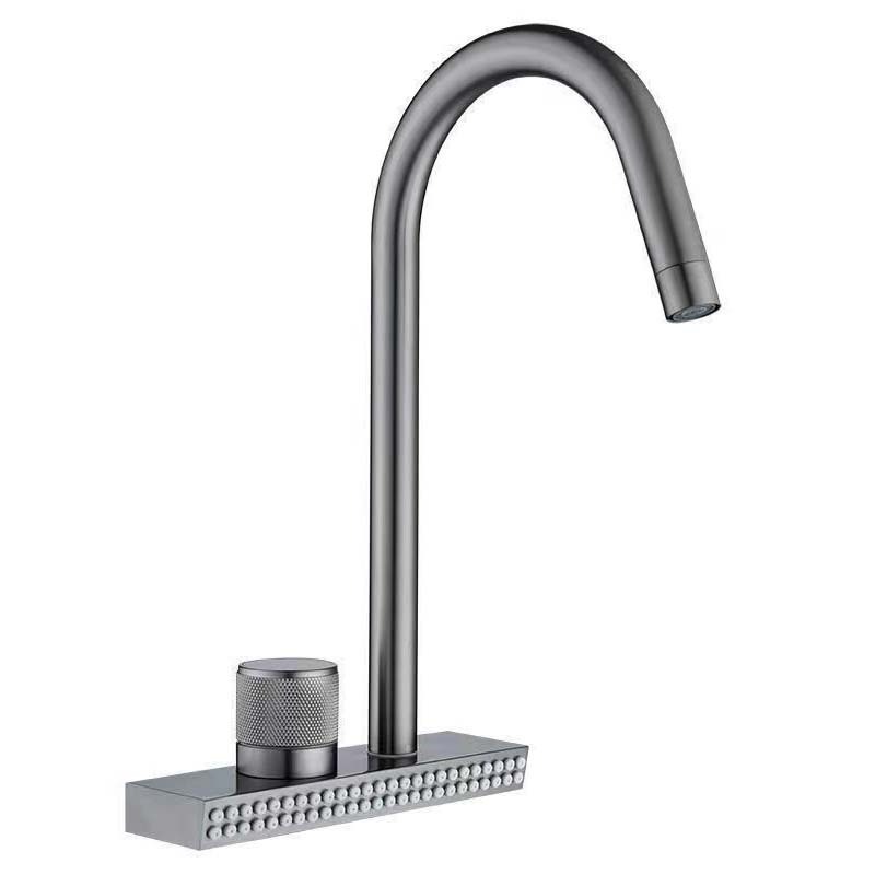 360 degree swivel spout kitchen sink faucet waterfall 304 stainless steel kitchen mixer faucet with base waterfall