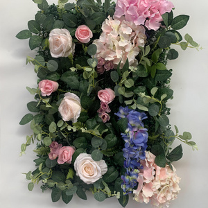 FC-9013 plastic artificial flower green wall for vertical garden