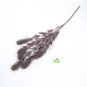 Green Plastic Artificial Cypress Tree Pine Needle Leaves Branch Landscape Decor Green Plant False Pine Branches