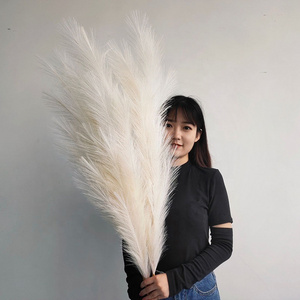 High End Tall Fluffy Stems Silk Artificial Pampas Grass for Wedding Decoration