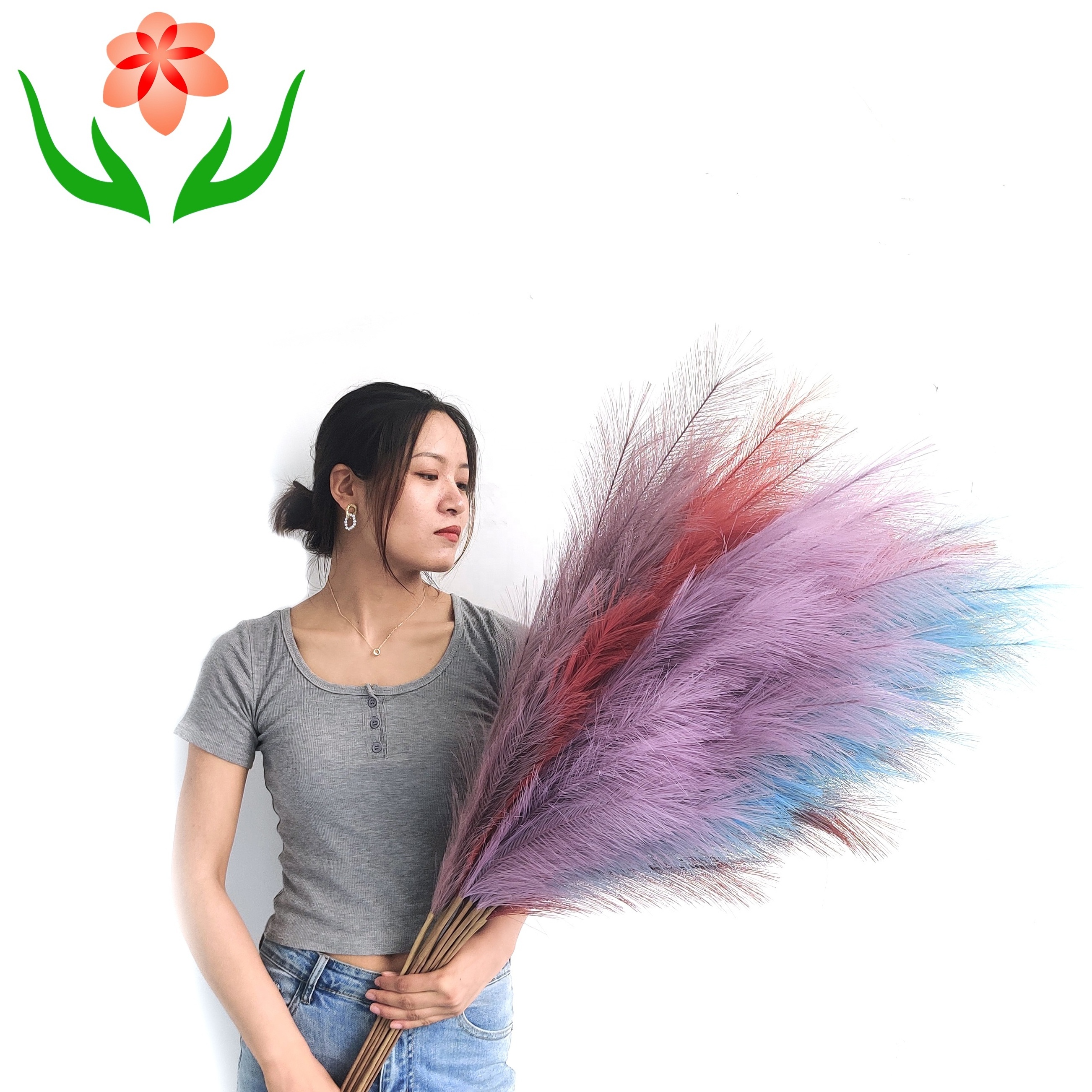 FCR102 New design hot sale faux Flowers Wedding Decoration Pampas Artificial Plants Artificial Pampas Grass