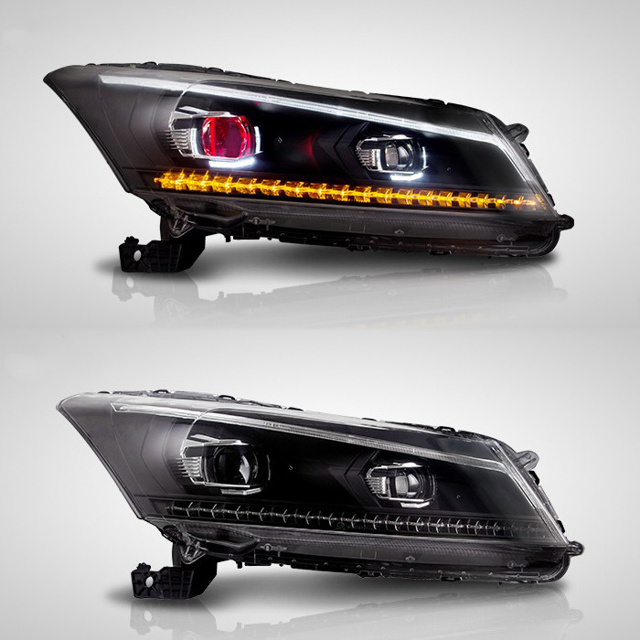 New Item Turn Signal With Sequential Indicator LED Head Lamp  FOR HONDA ACCORD 2008-2012 HEADLIGHT