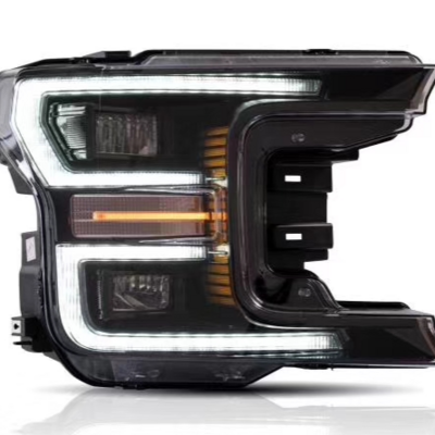 Headlamp for 2018 2019 Ford F-150 F150 FULL LED Chrome Headlight