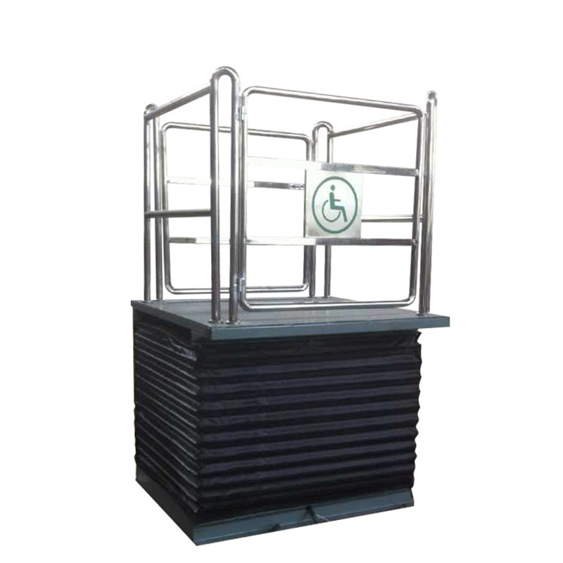 Portable electric hydraulic scissor lift platform for wheelchair