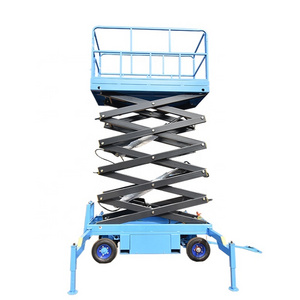 6m 8m 10m mobile semi-electric hydraulic scissor lift aerial platform lift table  scissor lift mobile scaffold