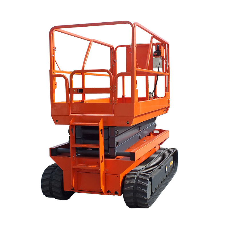 6m 8m Farm use certificated  Rough Terrain Track Crawler Electric Scissor Lift