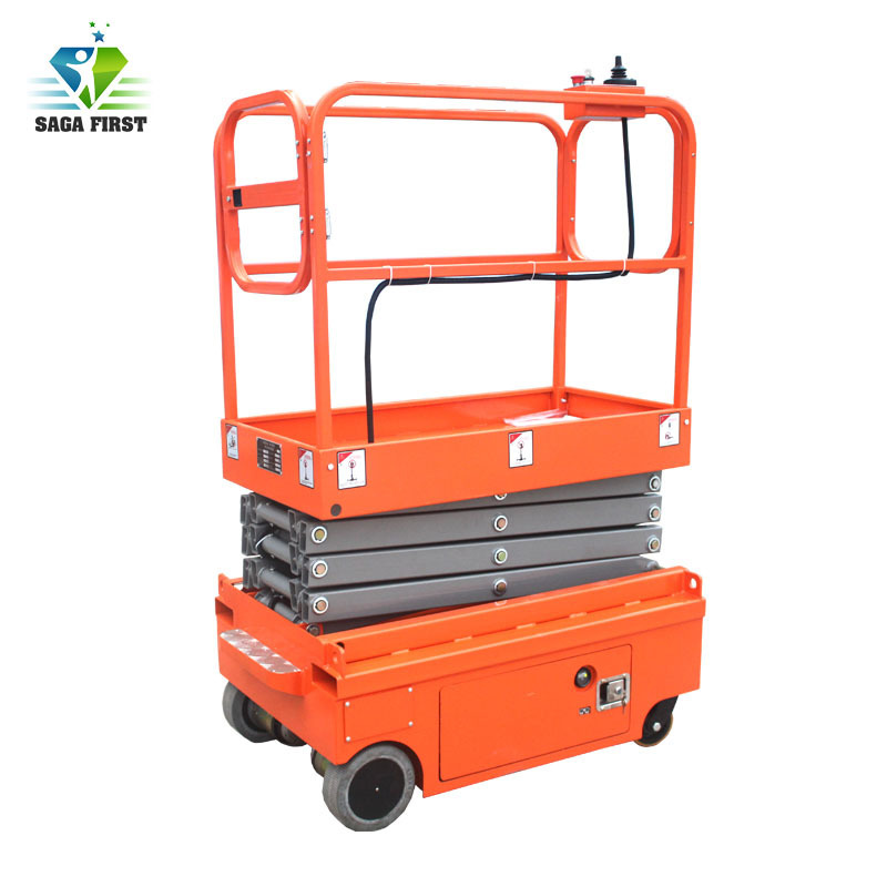 SAGA FIRST Sinofirst Mini Semi Electric Hydraulic Small Scissor Lift with CE