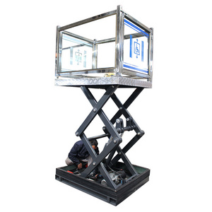 Portable electric hydraulic scissor lift platform for wheelchair