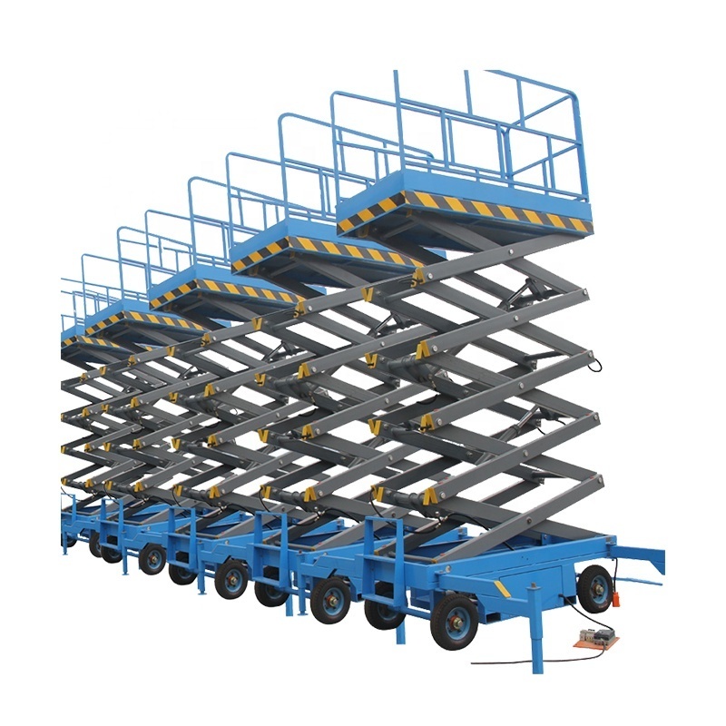 500kgs 9m Semi-Electric Scissor Lift electric scaffolding