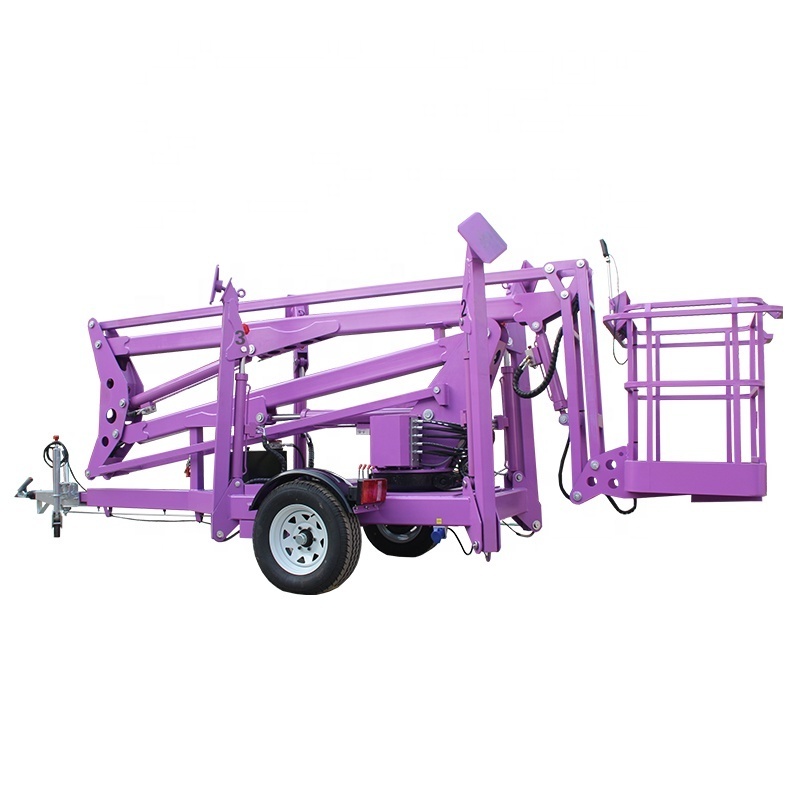 telescopic  16m mobile hydraulic electrical man lift spider cherry picker with Ce