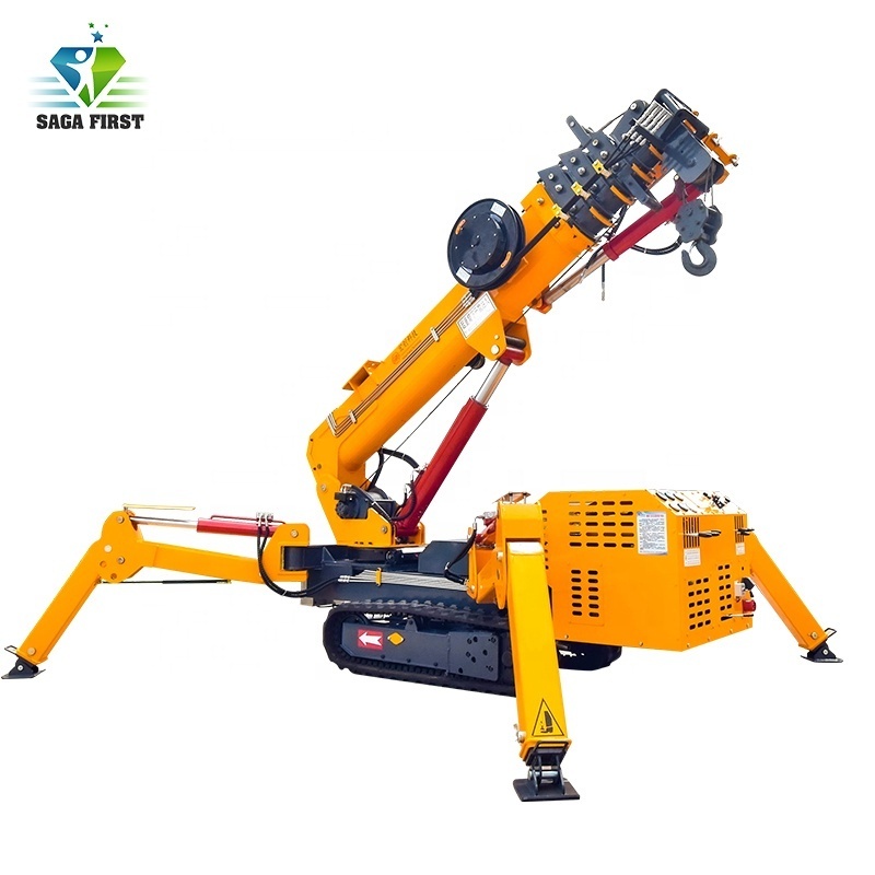 Reliable Hydraulic Rough Terrain Crane Crawler Spider Crane for Challenging Environments Goods Crane