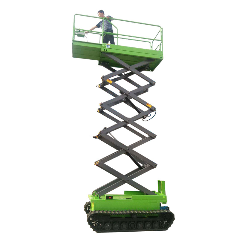 6m 8m Farm use certificated  Rough Terrain Track Crawler Electric Scissor Lift