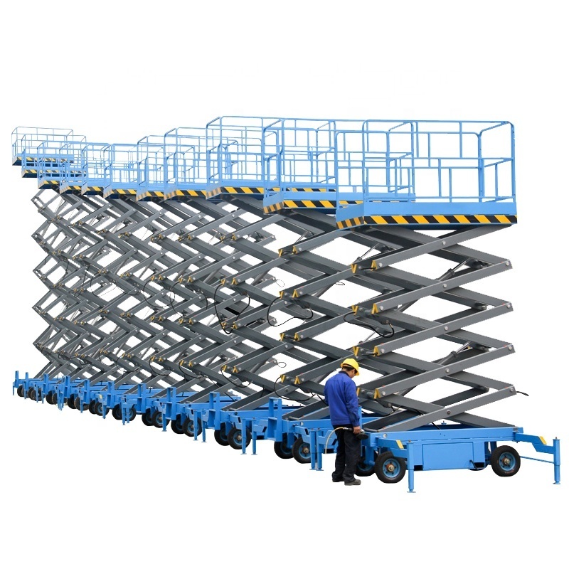 500kgs 9m Semi-Electric Scissor Lift electric scaffolding