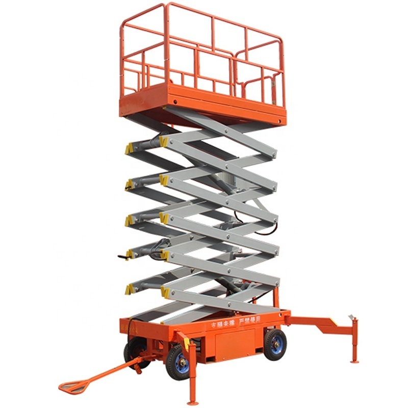 Mobile Scissor Lift Table Hydraulic Aerial Work Platform With CE Certification