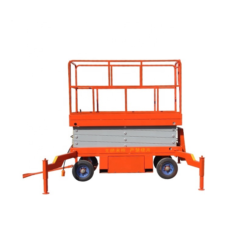 Mobile Scissor Lift Table Hydraulic Aerial Work Platform With CE Certification