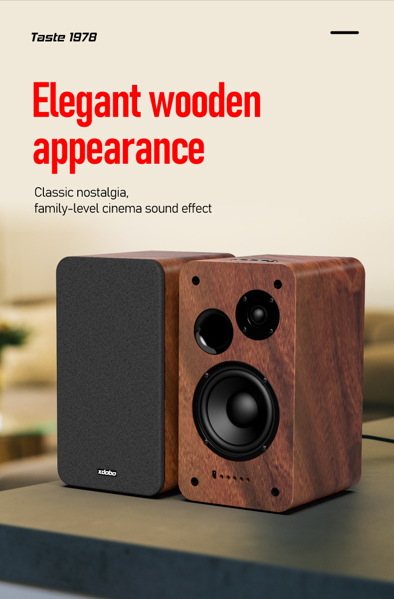 xdobo High Quality Sound Wooden Home Theater System Bookshelf Speaker Sound System