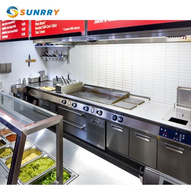 One-stop Solution Fast Food Shop Project Design Wallace Fast Food Equipment Restaurant Kitchen Burger King Equipment for Sale