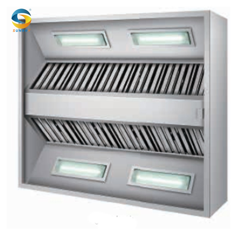 Commercial Kitchen Smoke Extractor Hood Customized restaurant hood equipment Knockdown Chinese Style kitchen exhaust range hood