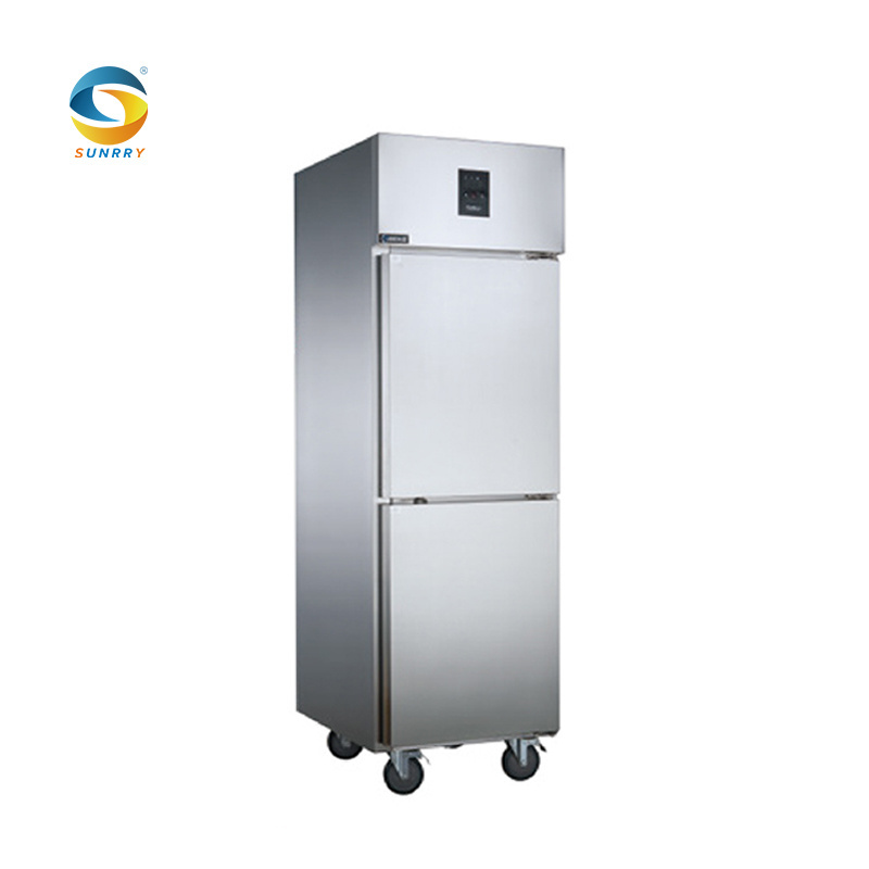 Upright Retail Fruit Vegetable Meat Chiller Stand Up Freezer And Seafood